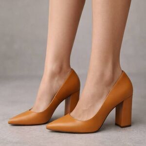 US Size 6 Classic Business Casual Brown Pumps